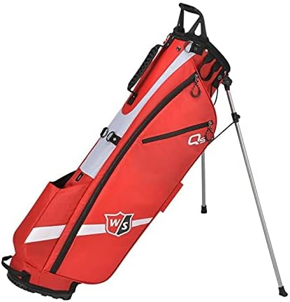 Wilson Staff Golf Bag, Feather Golf Stand Bag, Carry bag, Red/White, Integrated stand